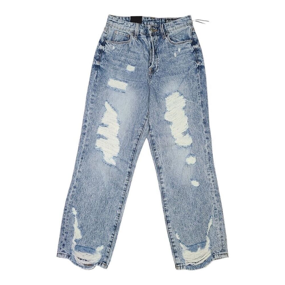 NWT Blank NYC Baxter Ribcage Straight Leg Jeans Womens Size 25 Distressed Cotton